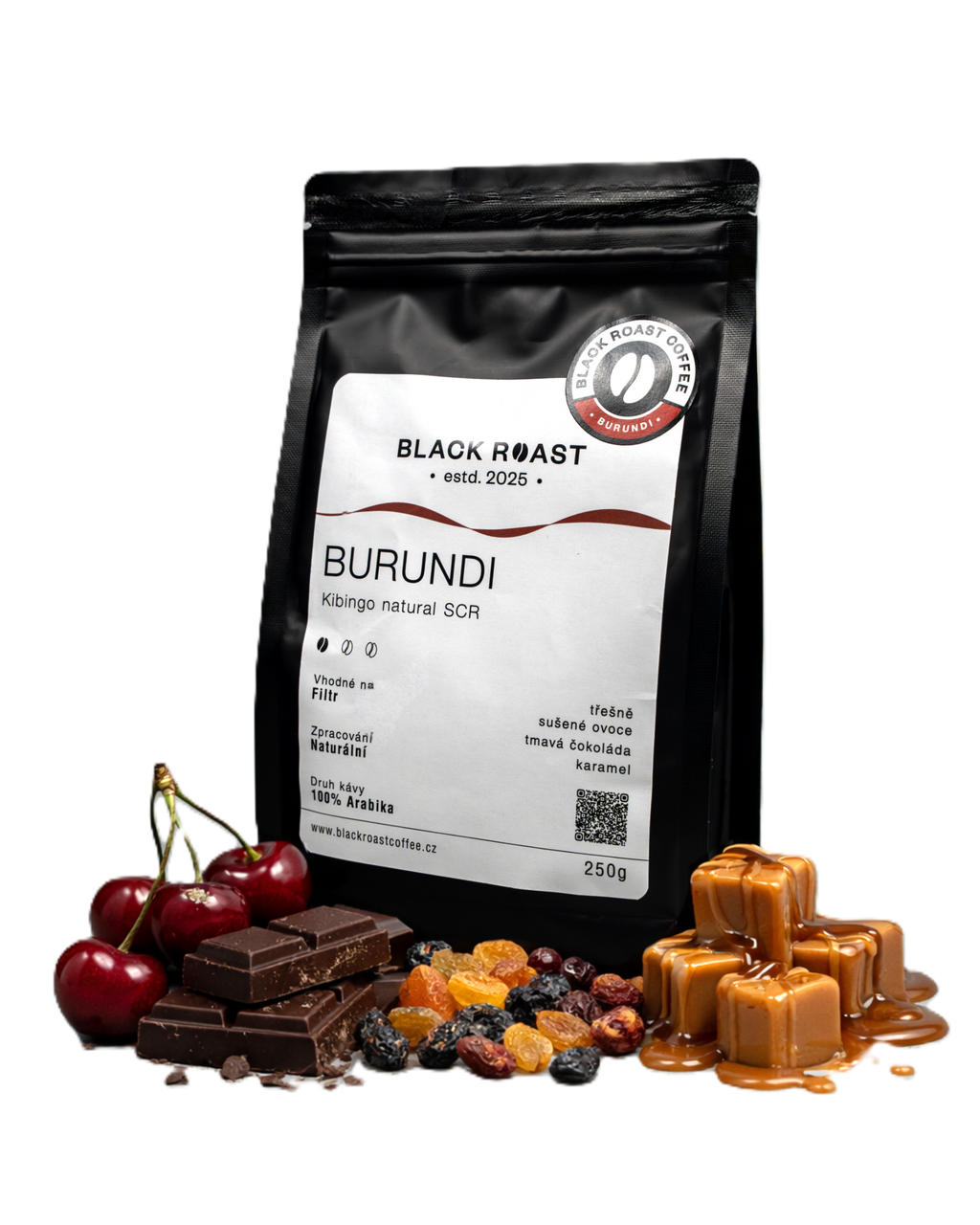 Zrnková káva Burundi Kibingo natural 250g arabica