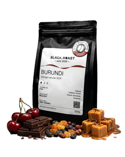 Zrnková káva Burundi Kibingo natural 250g arabica