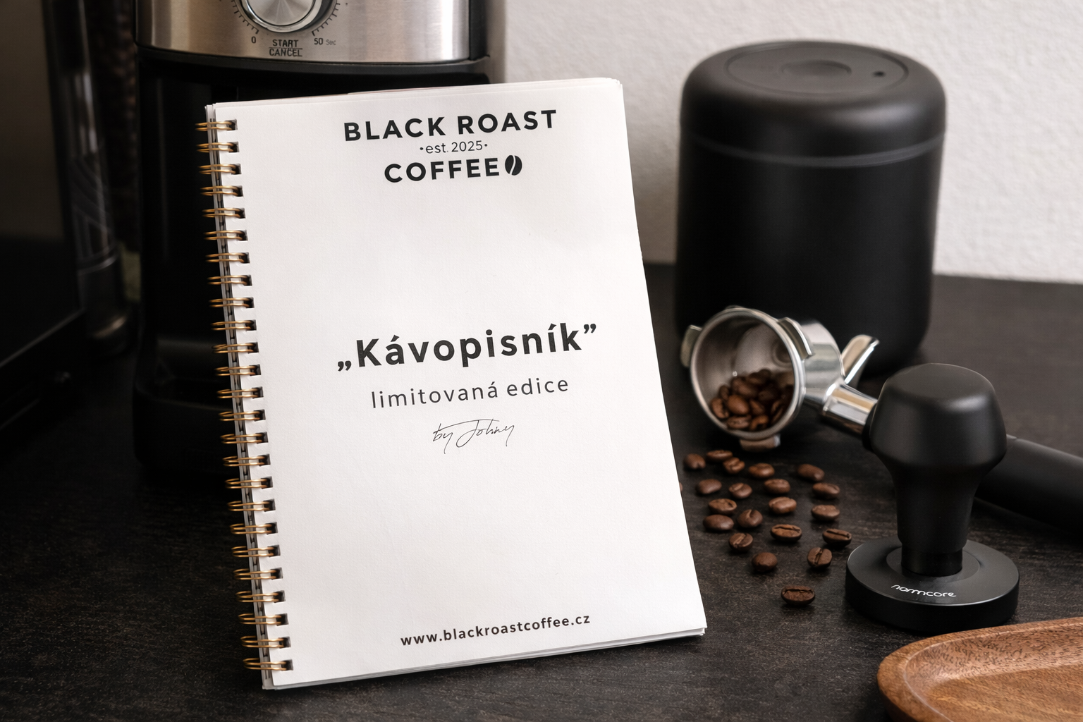 Kávopisník A5: prostor pro 10 kávových zápisů